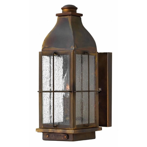 1 Light Small Outdoor Wall Lantern in Traditional Style 4.75 inches Wide By 12.5 inches High-Sienna Finish-Led Lamping Type Bailey Street Home