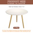 thumbnail image 2 of 2 Pack 72-inch Fitted Vinyl Tablecloth, Clear Round Table Cover with Elastic Edge, Waterproof Stretchable Table Protector Fit 57"-68" Diameter for Picnic Camping Outdoor, 2 of 7