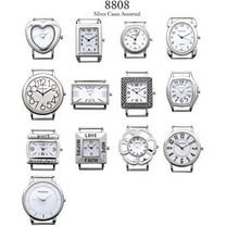 Assorted Solid bar Silver Watch Faces - 5 PCs