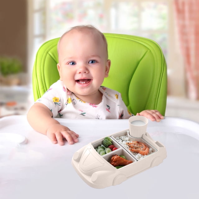 WRXMIJNHGSA Vaisselle à Moins de 15$ Design Amusant Ensemble de Vaisselle pour Enfants avec Assiettes en Forme de Voiture et Assiettes de Nourriture