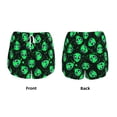 thumbnail image 3 of Rateoe Green Monster Printed 2 in 1 Women's Workout Shorts for Athletic Gym Running Shorts with Phone Pockets-Medium, 3 of 7