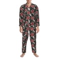 thumbnail image 3 of Sikiie Autumn Forest Mushrooms Mens Pajama Set, Soft Warm Long Sleeve Sleepwear, Cozy Button-Down Pjs for Men-Medium, 3 of 7