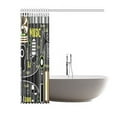 thumbnail image 2 of WOPOP Retro Music Bathroom Waterproof Fabric Shower Curtain 60x72 inches, 2 of 2