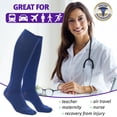thumbnail image 7 of MDR Compression Socks Medical Knee High for Men & Women 20-30 mmHg 1 Pair Made in USA (13-15, Navy), 7 of 7