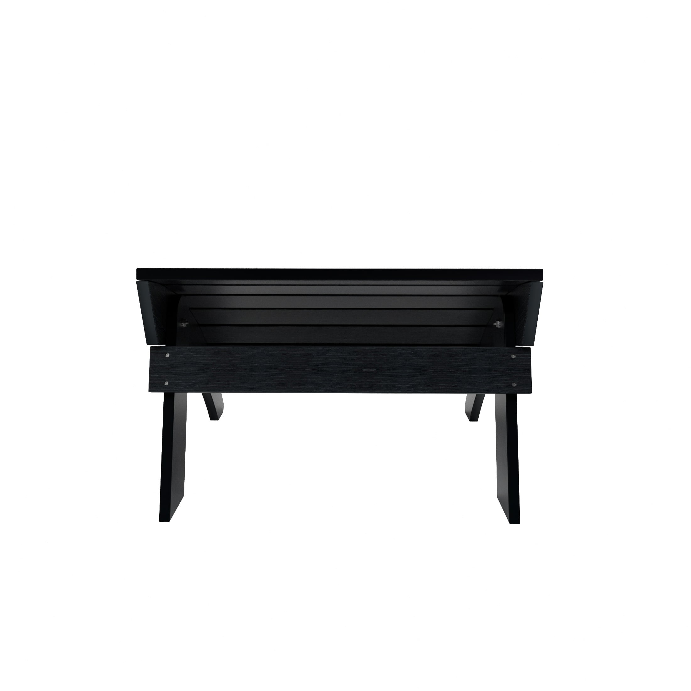 Outdoor Adirondack Chair Folding Ottoman, Black