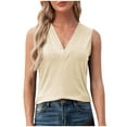 thumbnail image 2 of Patlollav Womens Tank Top Under $10, V-Neck Tank Top for Women's Sleeveless Solid Color Basics Casual Tops Pullover T-Shirt, 2 of 6