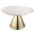 thumbnail image 1 of TOV Furniture Tempo 17.5"H Transitional Marble Coffee Table in White, 1 of 5