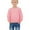 Pink, variant on KAUOD Kids Crew Neck Fleece Sweatshirts Long Sleeve Thermal Pullover Sweater Toddler Boys Plain Cotton Shirt Tops Clothes