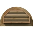 thumbnail image 4 of 24"W x 12"H Half Round Gable Vent (29"W x 17"H Frame Size): Unfinished, Functional, Rough Sawn Western Red Cedar Gable Vent w/ 1" x 4" Flat Trim Frame, 4 of 12