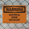 thumbnail image 5 of (2 Pack) Electrical Room Not An Exit OSHA Warning Sign 24 Inch X 18 Inch Indoor / Outdoor Rust-Free Aluminum Metal Signs for Workplace, Workshop, and Construction Site, Made in the USA, 5 of 8