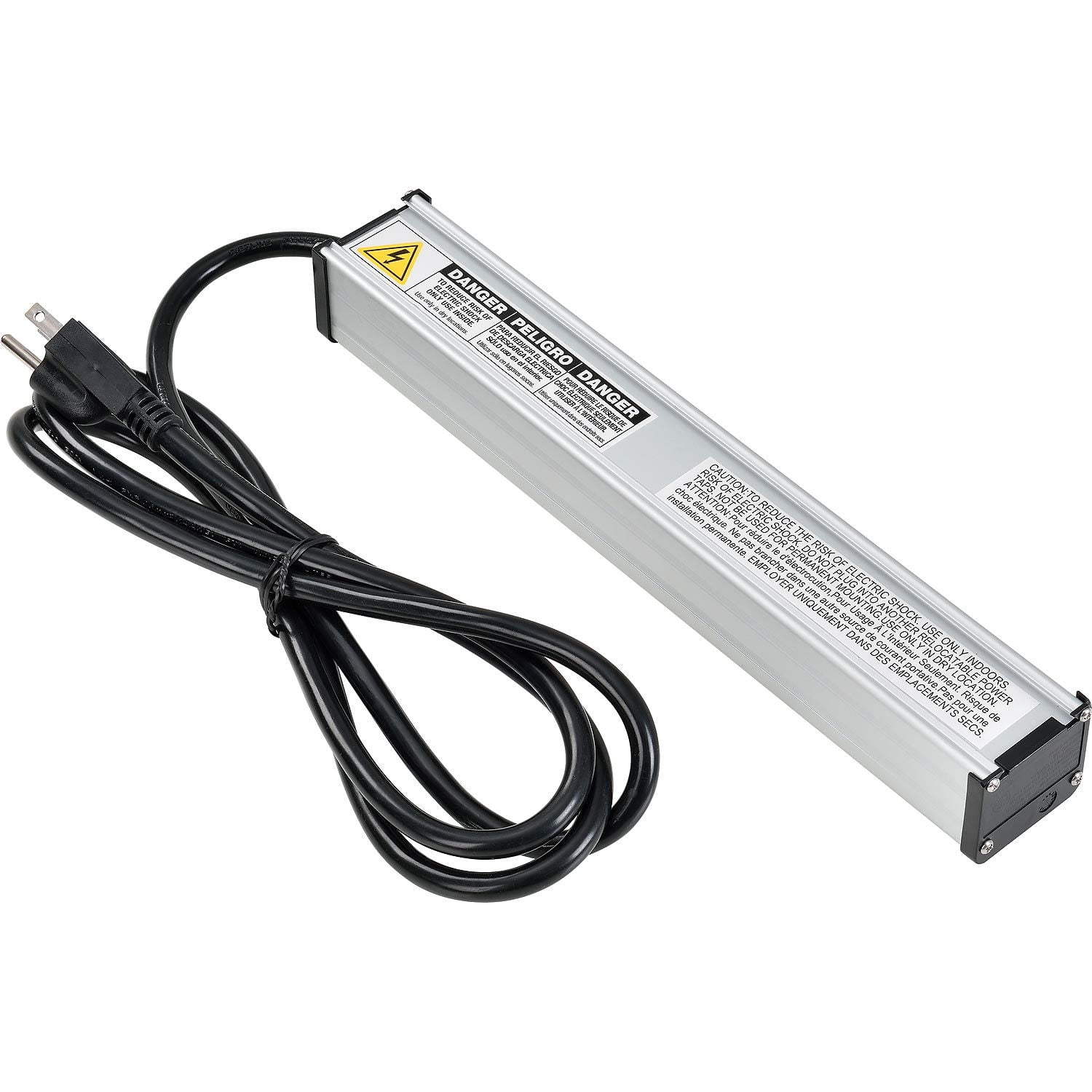 12" 6 Outlet Aluminum Power Strip with 6-ft Cord ETL/cETL