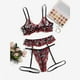 thumbnail image 2 of Sexy mujer malla amor bordado Babydoll ropa interior perspectiva ropa de dormir íntima Tanga con liguero conjunto de lencería Fridja nalpqowj39361, 2 of 6