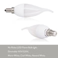 thumbnail image 4 of Bombilla LED con punta de llama, lámpara de araña 2835SMD, color blanco frío y cálido, ahorro de energía, E12, E14, E27, B22, B15, 85-265V, 3W, 10 piezas, 4 of 4