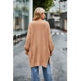 thumbnail image 6 of Women Lightweight Cardigan Sweater Mid Length Solid Color Long Sleeve Open Front Fall Winter Knit Coat Outwear, 6 of 7