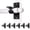 Black, variant on DGSHUANQOU Clear Curtain Rod Holders 6 Count