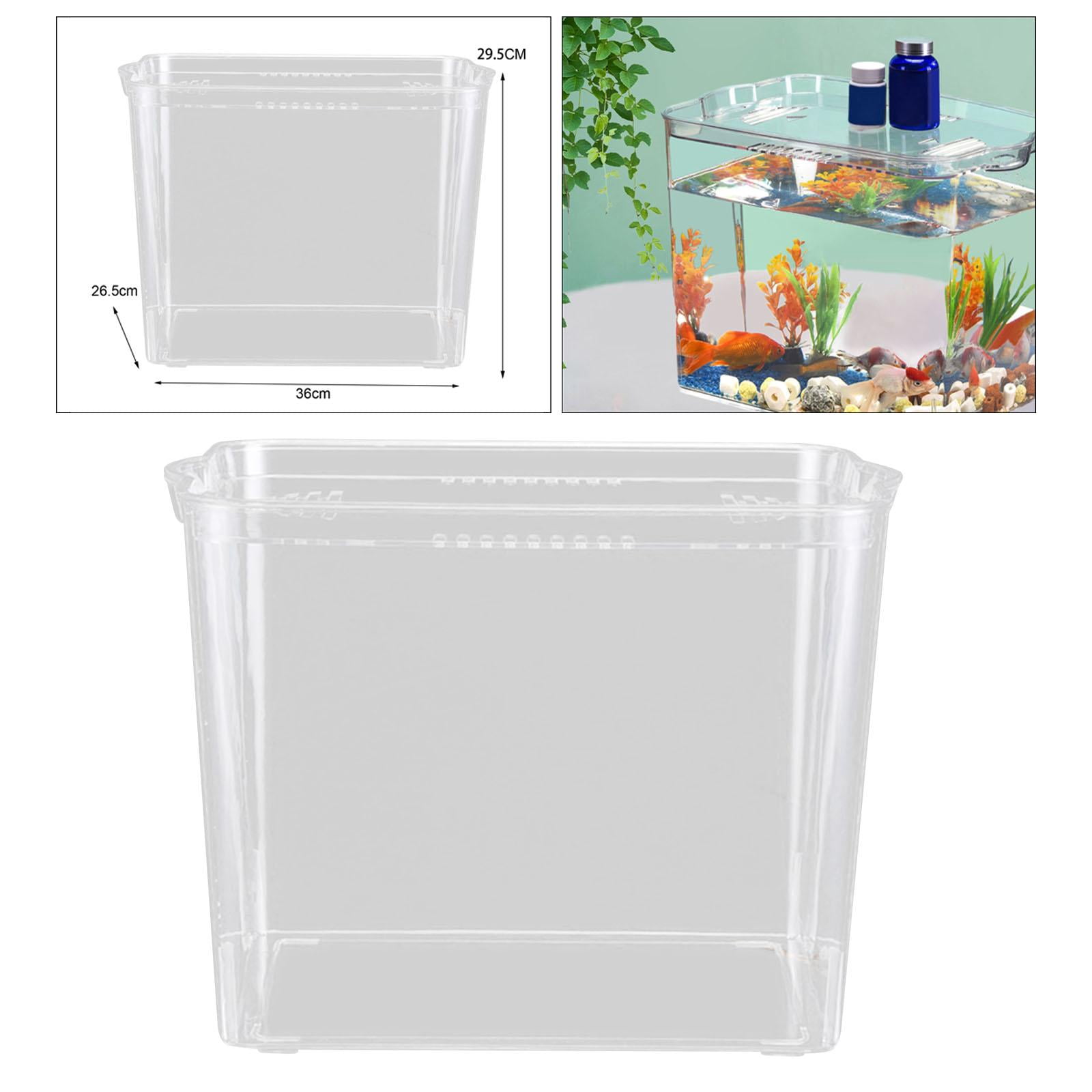 oshhnii Desktop Tank High Aquarium Tank Dresser Desks Coffee Table 36cmx26.5cmx29.5cm