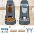 thumbnail image 2 of Automatic Cat Feeder and Water Dispenser with Stainless Steel Bowl Dog Gravity Food Feeder and Waterer for Small Medium Pets Puppy Kitten 1 Gallon x 2, 2 of 7