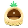 thumbnail image 3 of Nido para gatos semicerrado, cama para gatos, casa universal acogedora con pelota de juego, cama cálida para dormir para gatos, casa para mascotas, M, 3 of 8