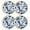 Melodie de Fleurs 4 pcs, variant on STP GOODS Round Porcelain Serving Plate Vintage Indigo Dessert Plate Set of 4 Appetizer Plates Salad Plates Dinner Plates for Home & Kitchen 7.5" (19 cm)