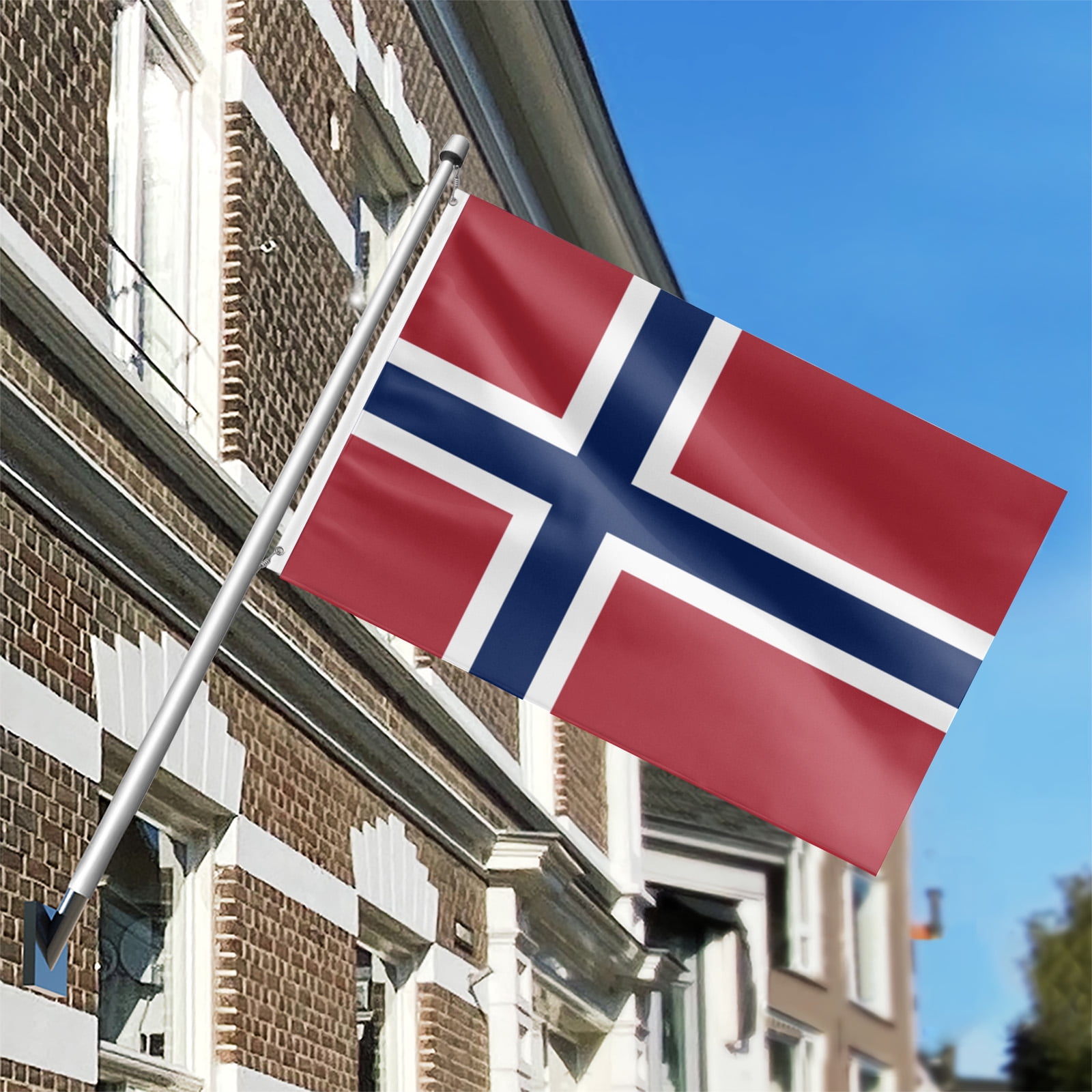 Livetty Double Sided 3 layers Flags 4x6 Ft Norway Flags Banner for Yard Decoration Garden Display For World Soccer Play