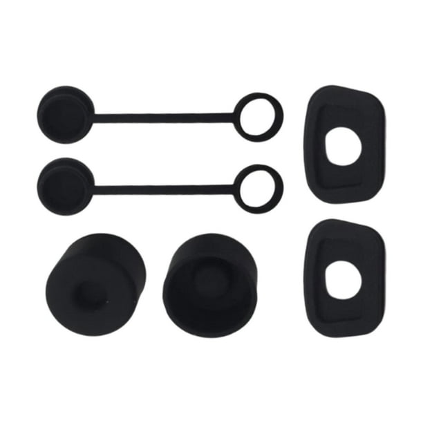 Tapón de derrames, juego de tapón de derrames de silicona, tapa de botella de vacío tapón de paja tapa de cubierta de paja reutilizable, tapa de polvo Negro perfecl Tapa de paja