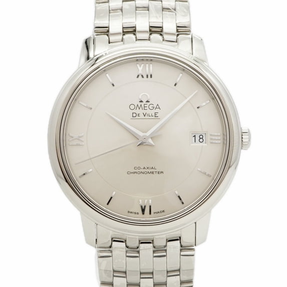 Pre-Owned Omega De Ville 424.10.37.20.02.001 Silver Dial Men's Watch