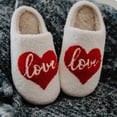 thumbnail image 5 of Winter Valentine's Day Cotton Slippers Indoor Home Couple Plush Warm Slippers Winter, 5 of 8