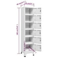 thumbnail image 4 of vidaXL Locker Cabinet Light Grey 38x40x180 cm Steel, 4 of 5