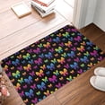 thumbnail image 4 of Rateoe Rainbow Butterfly Pattern Flannel Door Mat Indoor Outdoor Entrance, Waterproof All-Weather Doormat,Fade Resistant, Low Profile Entryway Mat 16x24in, 4 of 7
