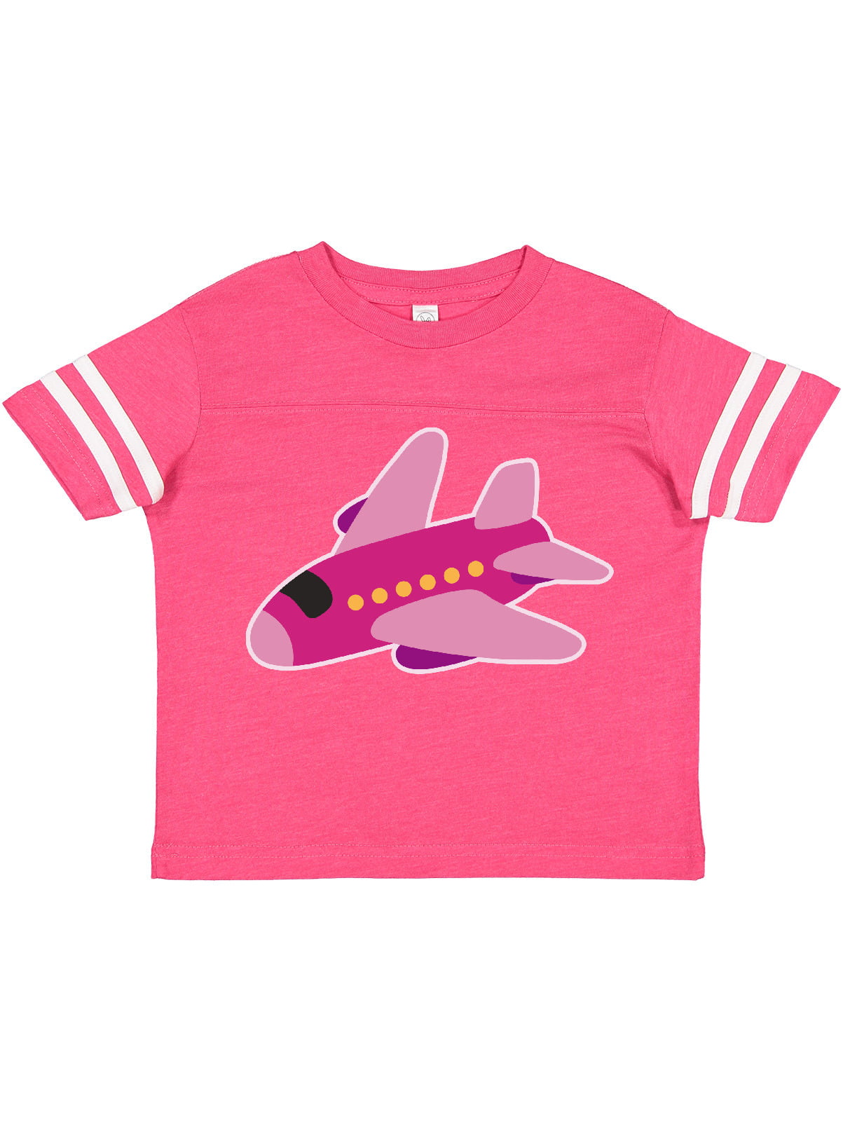 inktastic Girls Pink Airplane Pilot Toddler T-Shirt 