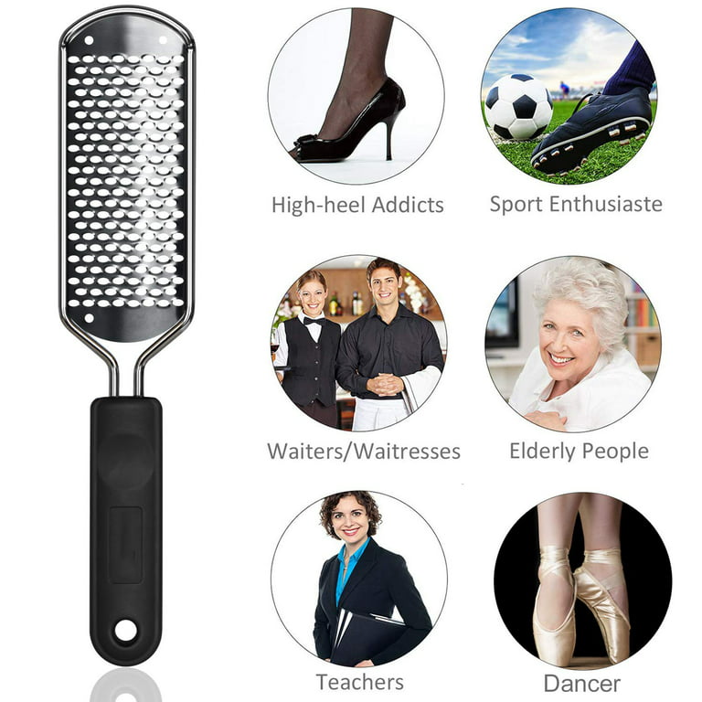 Stainless Steel Foot File Scraper Grater Pedicure Rasp Callus Remover Tool  Crusty Hair Removal Pedicure for Wet and Dry Feet 
