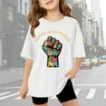 thumbnail image 2 of shoper Autism Awareness Shirt Girls Round Neck Cartoon Print Short Sleeve Fashion Pullover Tops Baby Girl Summer Clothes White 120, 2 of 6