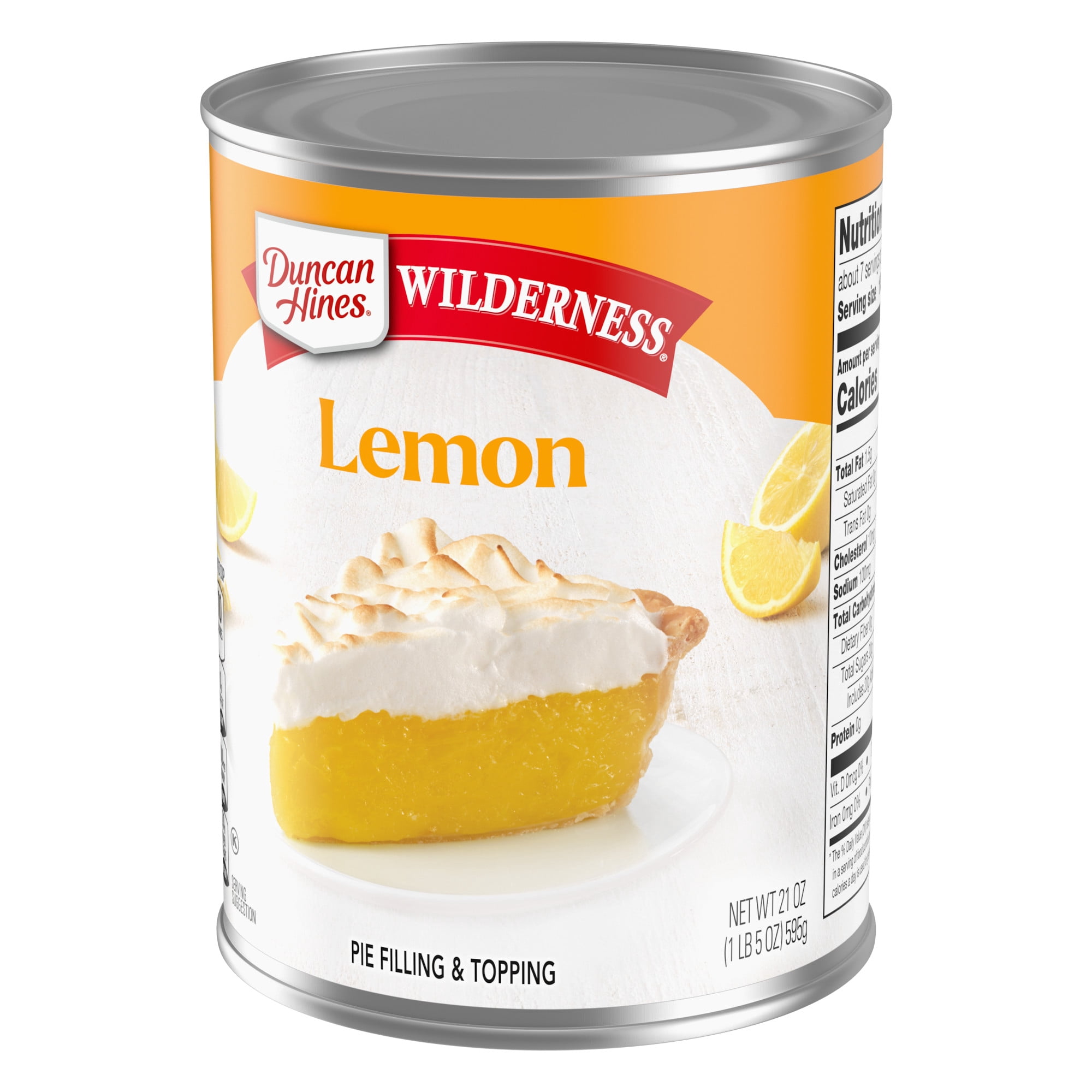 (4 pack) Duncan Hines Wilderness, Lemon Crème Pie Filling and Topping, Ready to Use, 21 oz.