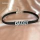 thumbnail image 2 of Collar de papá con letras de diamantes de imitación, gargantilla de cuero suave negro, joyería Sexy para el cuello de fiesta, Collar con nombre personalizado, regalo DIY, 2 of 4