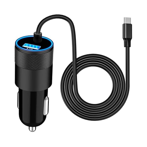 Quyaojz iPhone 17 Car Charger, 4.8A USB Car Power Cigarette Lighter Adapter USB-C Fast Charger   6FT Type-C Cord for iPhone 17/17 Air/17 /16/15/Galaxy S25/S24/Pixel