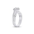 thumbnail image 4 of 10kt White Gold Round Diamond Bridal Wedding Ring Band Set 1/2 Cttw, 4 of 4