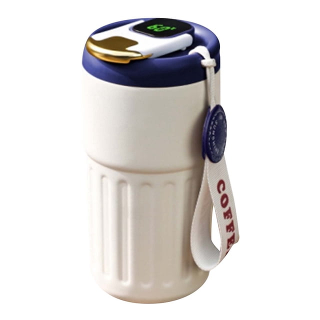 Smart Coffee 450ml Tealier ’24 Crystal Coffee with Temperature Display Portable Hot and Cold Stainless Steel Coffee Cup