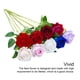 thumbnail image 5 of Inteprter 10 piezas de tela de simulación de flores artificiales de larga duración para el hogar, sala de estar, fiesta, plantas decorativas de flores Flores artificiales Púrpura claro Inteprter HA084570-03, 5 of 6