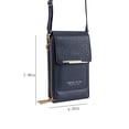 thumbnail image 3 of Small Satchel Phone Wallet, Mini Shoulder Wallet with Credit Card Slot, P-U Material, Clear Screen, Multiple Compartments, Fits 6.5 Inch Phones, Portable for Daily Use, Ideal Gift, 3 of 6