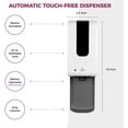 thumbnail image 2 of Touchless Hand Sanitizer Dispenser | Sanitizing Station with Drip Catcher, Refillable Bottle, and Sanitizer Stand | Hand Sanitizer Machines for Personal and Commercial Utility - White, Floor White, 2 of 4