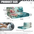 thumbnail image 3 of SCRAWLGOD Sea Turtle Hibiscus Print Stretch RV Dinette Cushions Slipcover,2 Backrest Cover and 2 Bench Cover Stain Resistant Replacement RV Dinette Booth Cushions Slipcover, 3 of 8