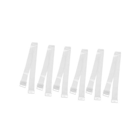 Unique Bargains Women's Plastic Band Invisible Brassiere Replacement Soft Bra Straps 3 Pairs Clear