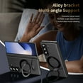 thumbnail image 5 of Allytechgroup Shockproof Case for Samsung Galaxy Z Fold 7, Magnetic Cover Support Wireless Charging Anti-Scratch Ring Bracket Stand Bumper Rugged Phone Case for Galaxy Z Fold 7, Black, 5 of 9