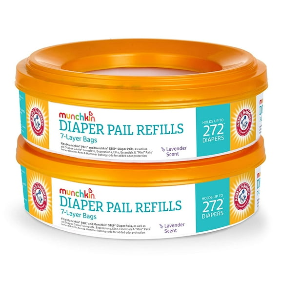 Arm & Hammer Diaper Pail Refill Rings, 544 Count, 2 Pack (272 Count Each)