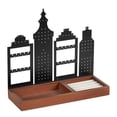 thumbnail image 4 of Tachiuwa Ear Studs Display Rack Retail Store Display for Dressing Room Dressing Table brown base, 4 of 9