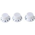thumbnail image 2 of 3PCS Potentiometer Rotary Knobs Tone Volume Control Knob Replacement for Electric Guitar Bass White Knob Black Lettering, 2 of 14