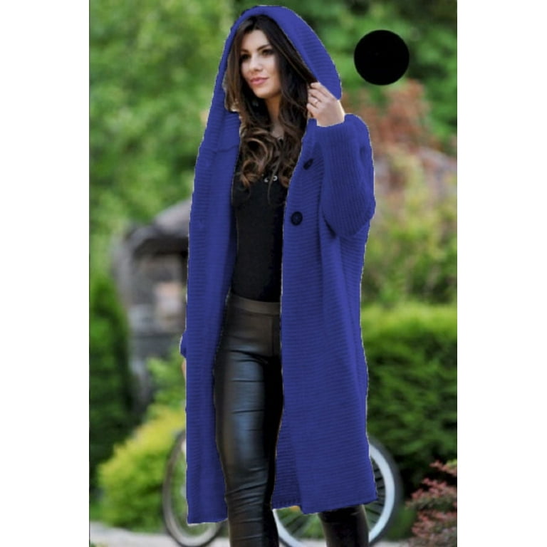 Women's Long Velvet Cardigan Jacket Lapel Collar Open Front