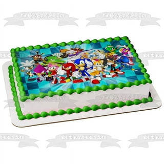 Sonic the Hedgehog Knuckles and Tails Edible Cake Topper Image