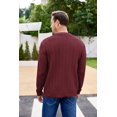thumbnail image 4 of COOFANDY Men's Casual Button Down Cardigan Sweater Cable Knitted Cardigans with Pockets, 4 of 6