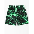 thumbnail image 3 of Youth Shorts Boy's Patchwork Drawstring Waist Printed Summer Boho Track Shorts, 3 of 5